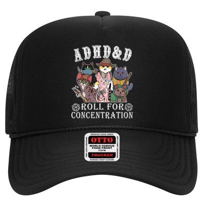 Cats Rpg Gamer Roll For Concentration D20 Dice Nerdy Trucker Hat
