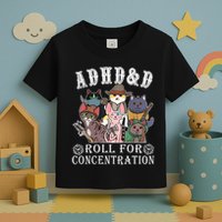 Cats Rpg Gamer Roll For Concentration D20 Dice Nerdy Toddler T-Shirt