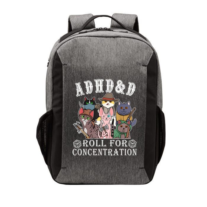 Cats Rpg Gamer Roll For Concentration D20 Dice Nerdy Vector Backpack