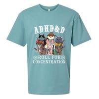 Cats Rpg Gamer Roll For Concentration D20 Dice Nerdy Sueded Cloud Jersey T-Shirt