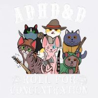 Cats Rpg Gamer Roll For Concentration D20 Dice Nerdy Garment-Dyed Sweatshirt