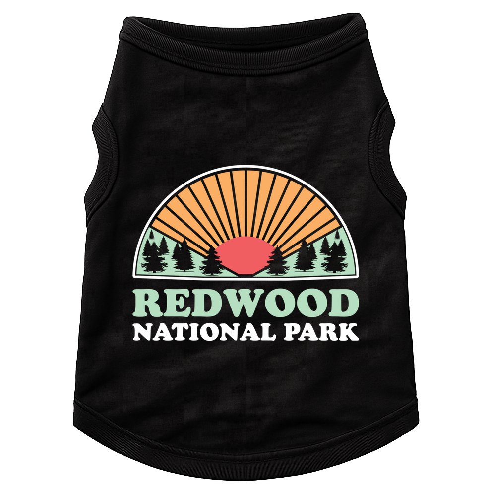 California Retro Gift Vintage Redwood National Park Gift Doggie Tank
