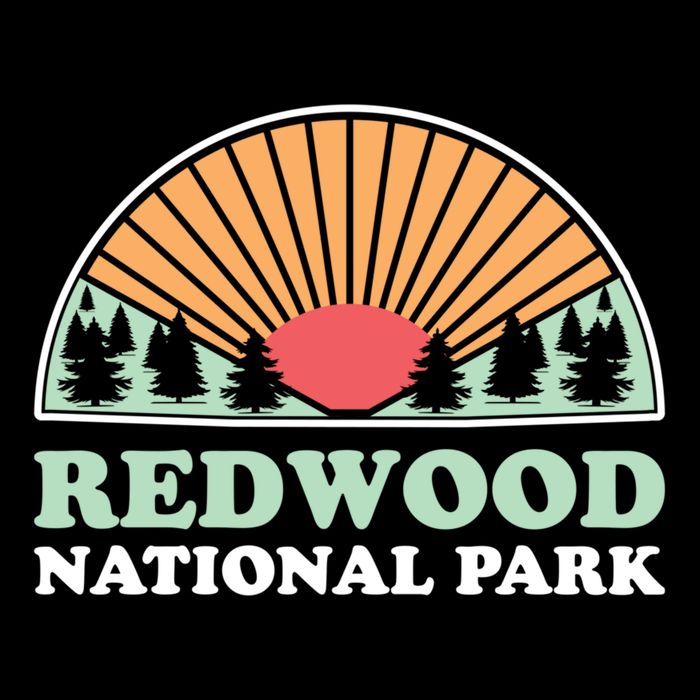 California Retro Gift Vintage Redwood National Park Gift Doggie Tank