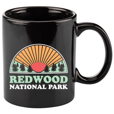 California Retro Gift Vintage Redwood National Park Gift 11oz C Handle Ceramic Mug
