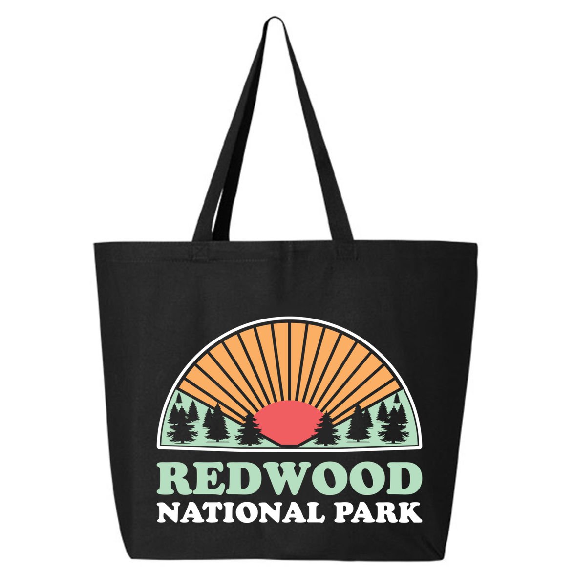 California Retro Gift Vintage Redwood National Park Gift 25L Jumbo Tote