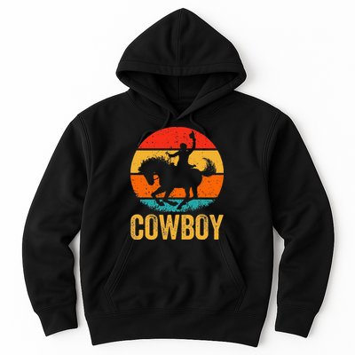 Cowboy Rodeo Horse Gifts Country Vintage Western Cowboy Hoodie