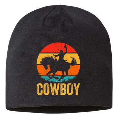 Cowboy Rodeo Horse Gifts Country Vintage Western Cowboy Sustainable Beanie