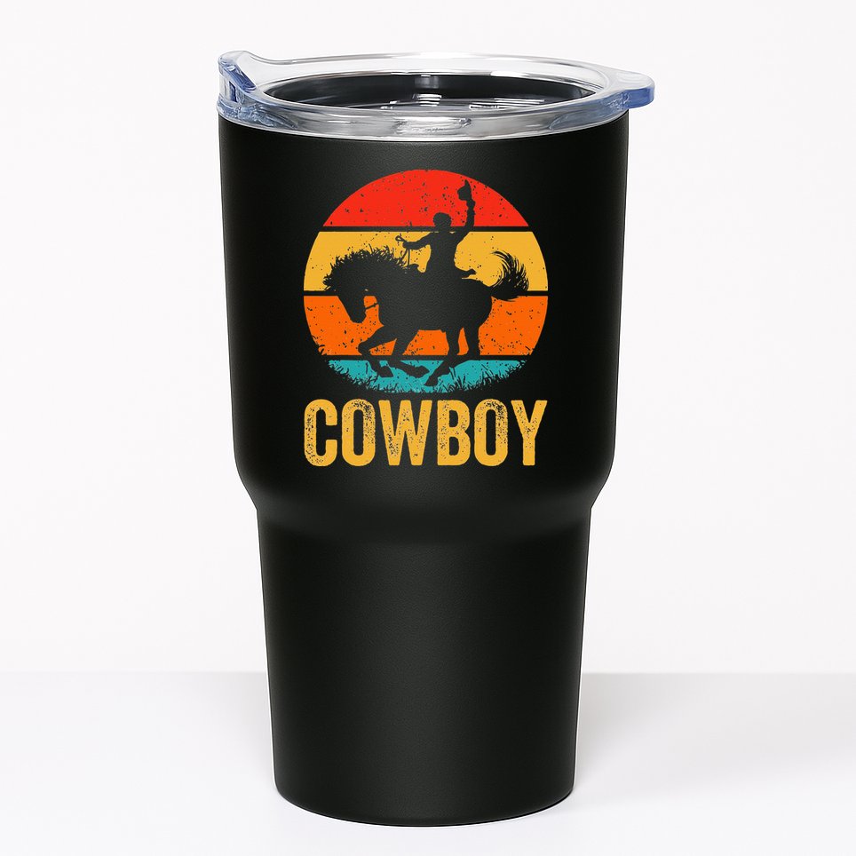 Cowboy Rodeo Horse Gifts Country Vintage Western Cowboy Tumbler