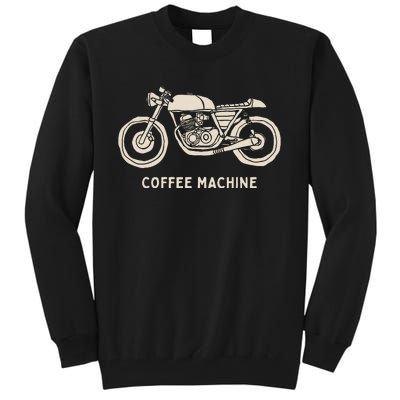 Cafe Racer Hand Drawn Motorcycle Design Tall Sweatshirt