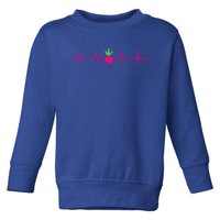 Cute Radish Heartbeat Apparel Vegetable Lover Radishes Gift Toddler Sweatshirt