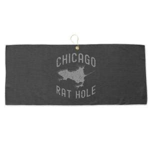 Chicago Rat Hole. Hilarious Souvenir From Chicago Funny Large Microfiber Waffle Golf Towel