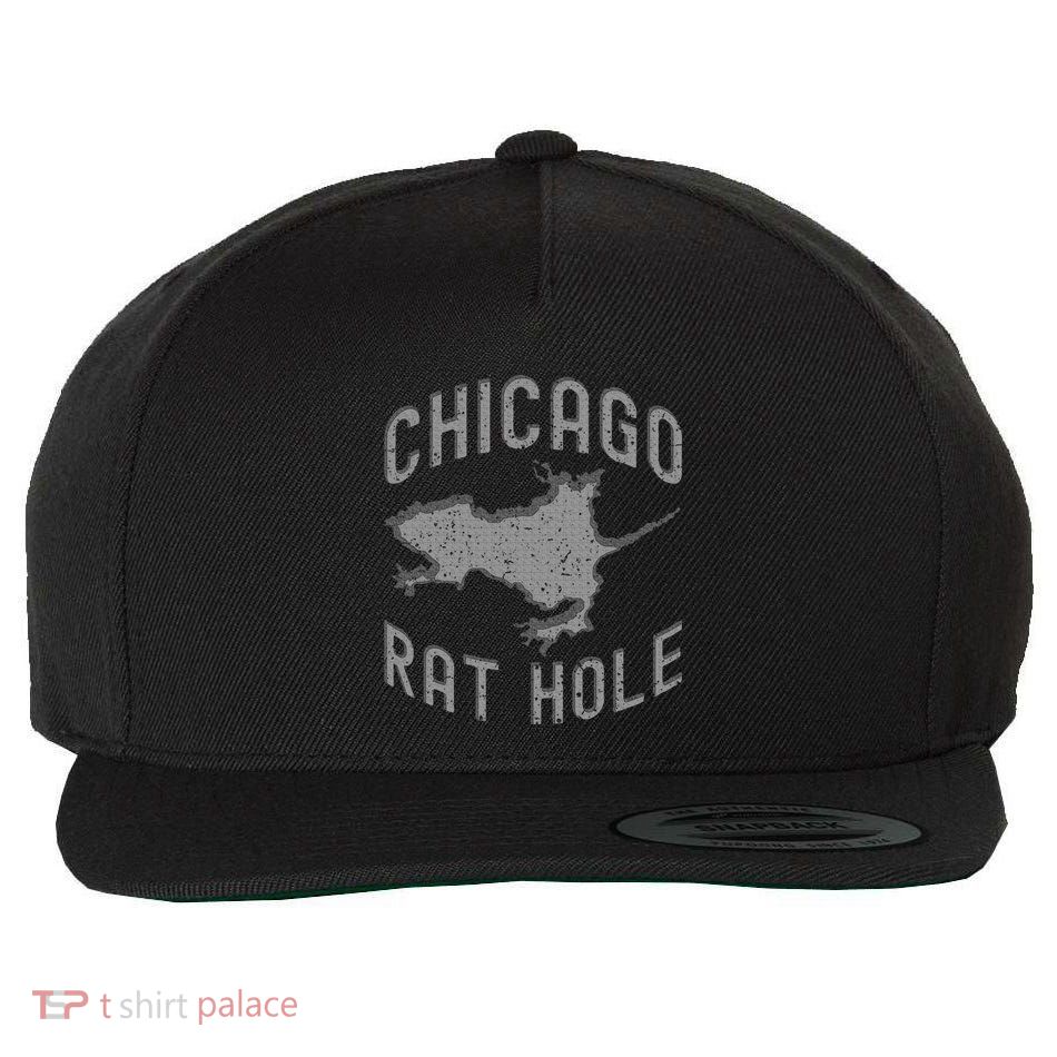 Chicago Rat Hole. Hilarious Souvenir From Chicago Funny Wool Snapback Cap