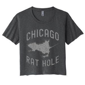 Chicago Rat Hole. Hilarious Souvenir From Chicago Funny Women's Crop Top Tee