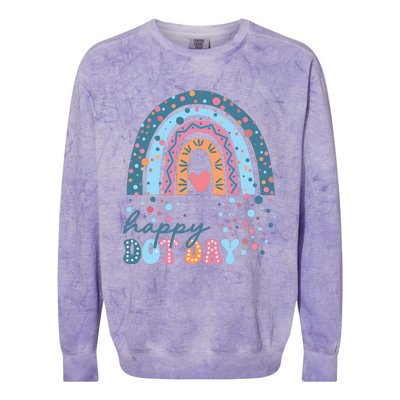 Cute Rainbow Happy Dot Day Teacher Colorblast Crewneck Sweatshirt