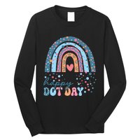 Cute Rainbow Happy Dot Day Teacher Long Sleeve Shirt