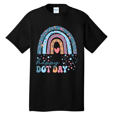 Cute Rainbow Happy Dot Day Teacher Tall T-Shirt