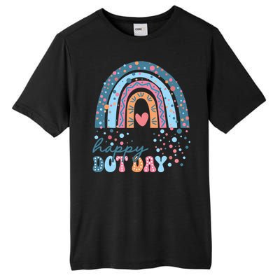 Cute Rainbow Happy Dot Day Teacher Tall Fusion ChromaSoft Performance T-Shirt