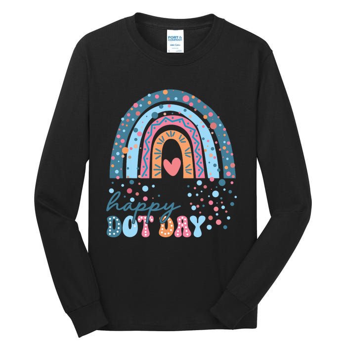 Cute Rainbow Happy Dot Day Teacher Tall Long Sleeve T-Shirt