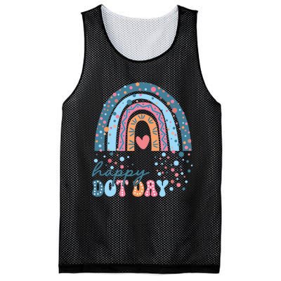 Cute Rainbow Happy Dot Day Teacher Mesh Reversible Basketball Jersey Tank