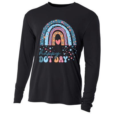 Cute Rainbow Happy Dot Day Teacher Cooling Performance Long Sleeve Crew