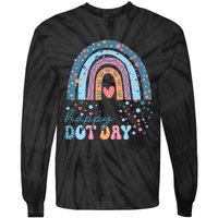 Cute Rainbow Happy Dot Day Teacher Tie-Dye Long Sleeve Shirt