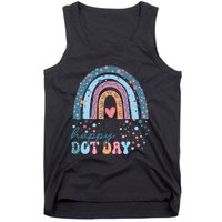 Cute Rainbow Happy Dot Day Teacher Tank Top