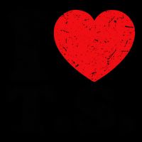 Cute Red Heart I Love T.S City Backpack