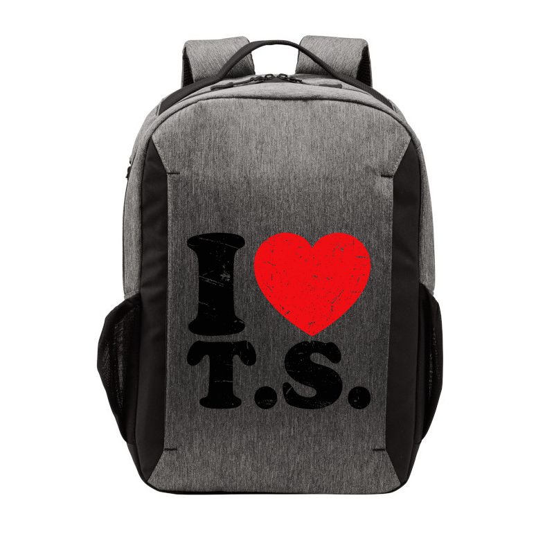 Cute Red Heart I Love T.S Vector Backpack