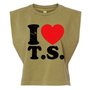 Cute Red Heart I Love T.S Garment-Dyed Women's Muscle Tee