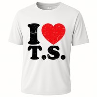 Cute Red Heart I Love T.S Cooling Performance Crew T-Shirt
