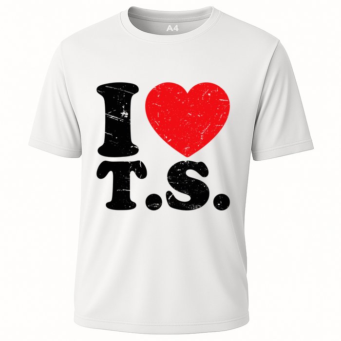 Cute Red Heart I Love T.S Cooling Performance Crew T-Shirt