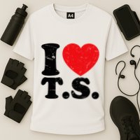 Cute Red Heart I Love T.S Cooling Performance Crew T-Shirt
