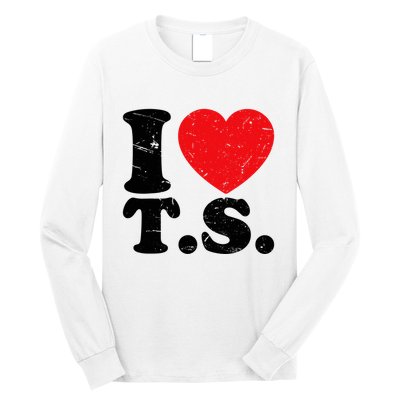 Cute Red Heart I Love T.S Long Sleeve Shirt