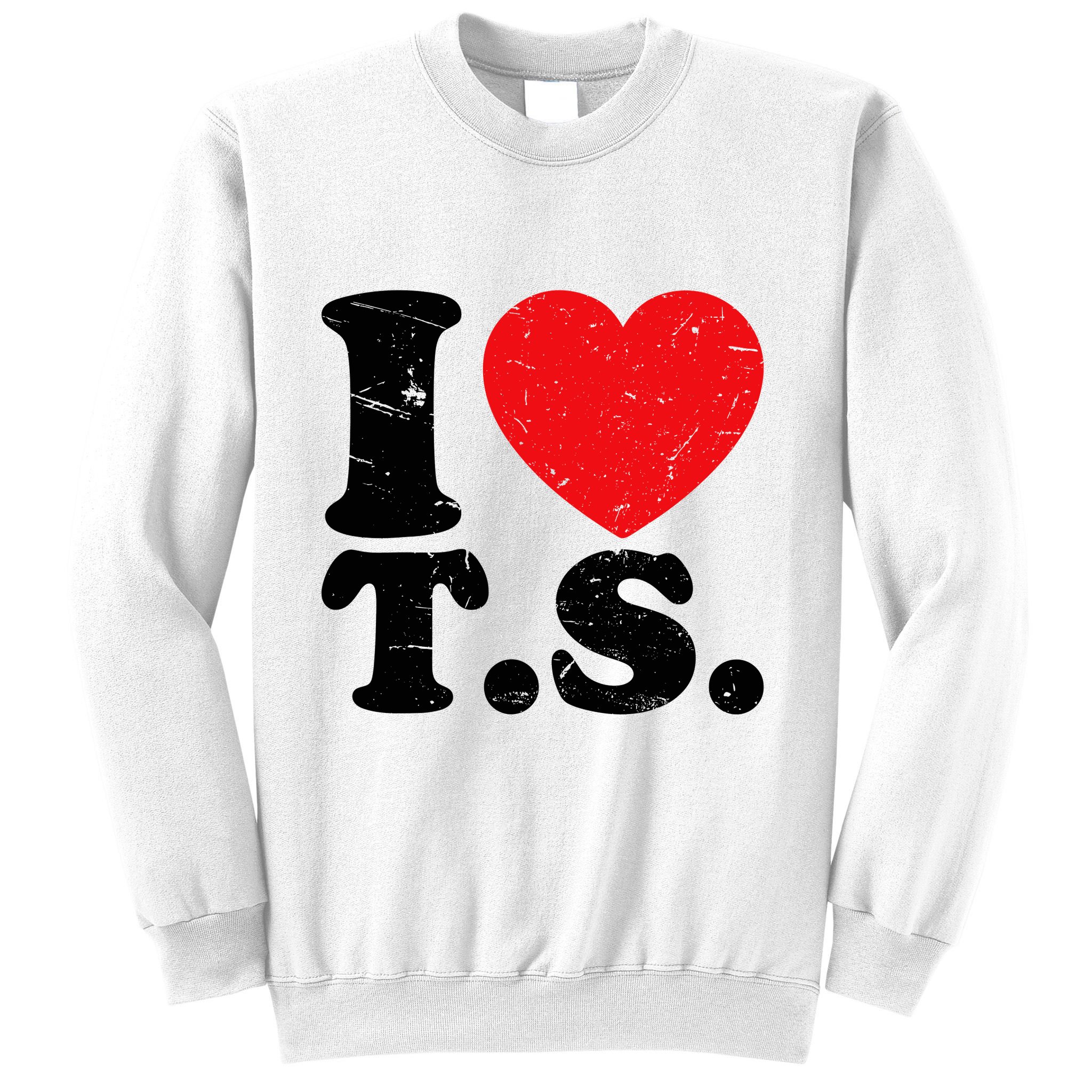 Cute Red Heart I Love T.S Sweatshirt
