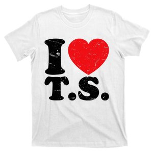 Cute Red Heart I Love T.S T-Shirt