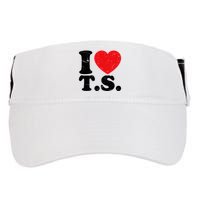 Cute Red Heart I Love T.S Adult Drive Performance Visor