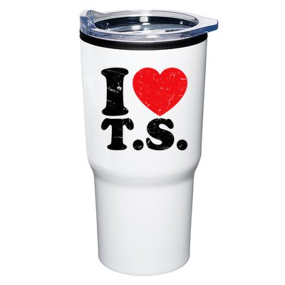 Cute Red Heart I Love T.S Tumbler