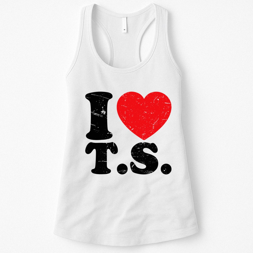Cute Red Heart I Love T.S Womens Tank Top
