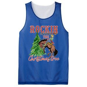 Cow Ride Horse Xmas Rockin Around Christmas Tree Pajamas Gift Mesh Reversible Basketball Jersey Tank