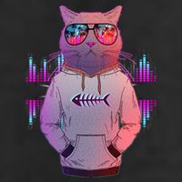 Cool Retro Hipster Hip Hop Music Cat Cool Comfort Performance Bucket Hat