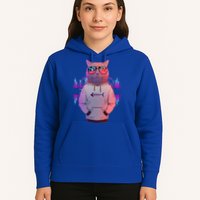 Cool Retro Hipster Hip Hop Music Cat Hoodie