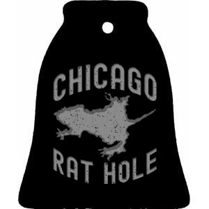 Chicago Rat Hole. Hilarious Souvenir From Chicago Funny Ceramic Bell Ornament