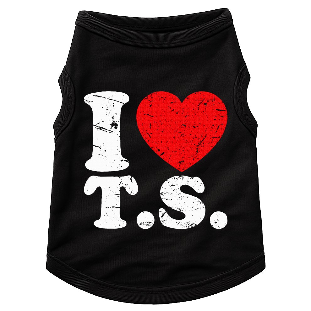 Cute Red Heart I Love T.S Doggie Tank