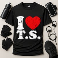 Cute Red Heart I Love T.S Cooling Performance Crew T-Shirt