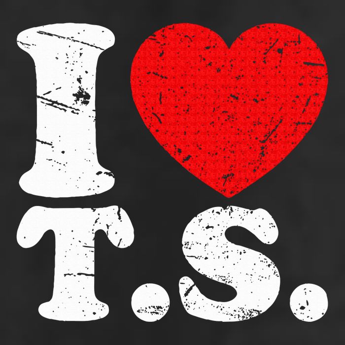 Cute Red Heart I Love T.S 11oz C Handle Ceramic Mug