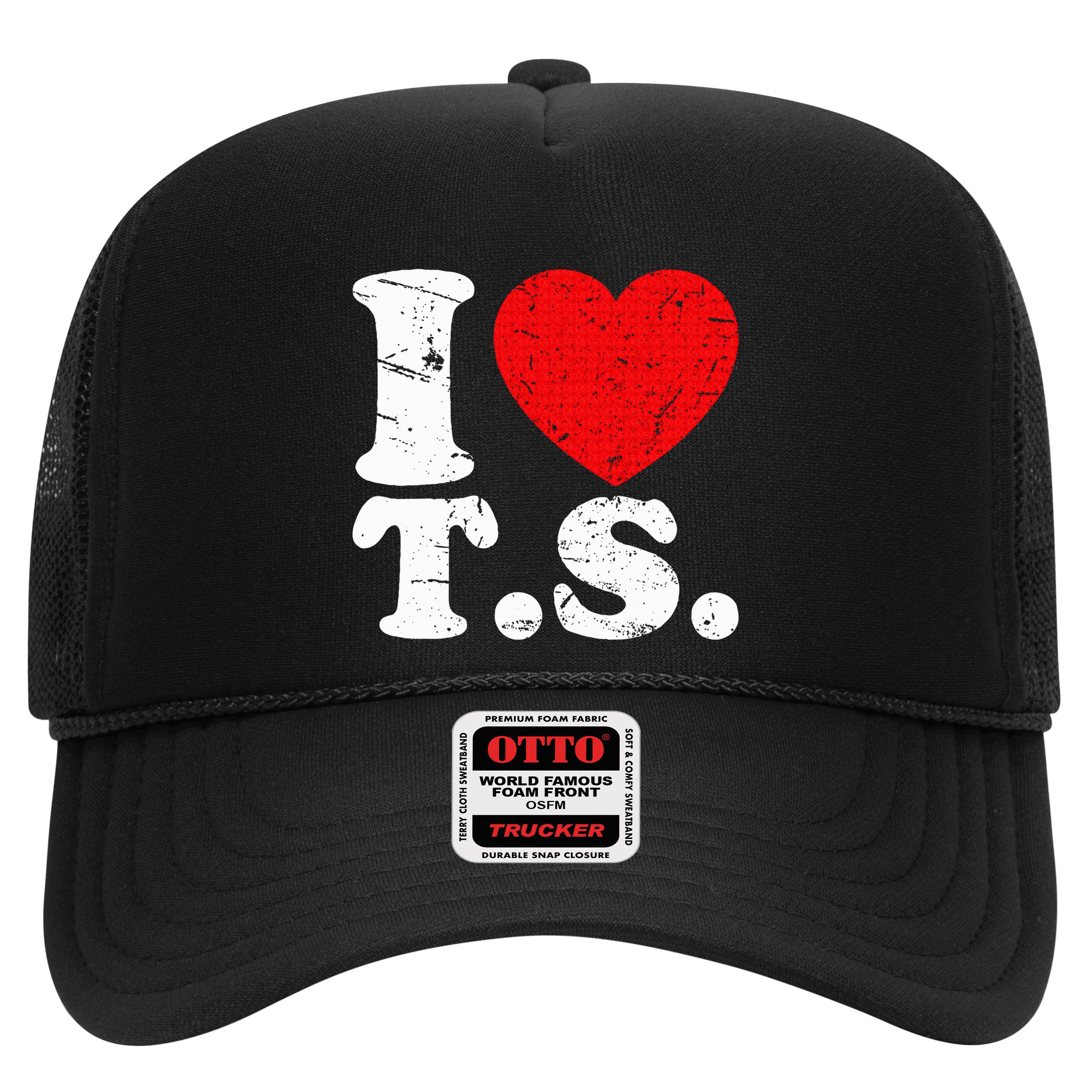 Cute Red Heart I Love T.S Hat