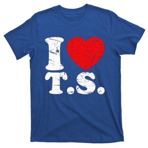 Cute Red Heart I Love T.S T-Shirt