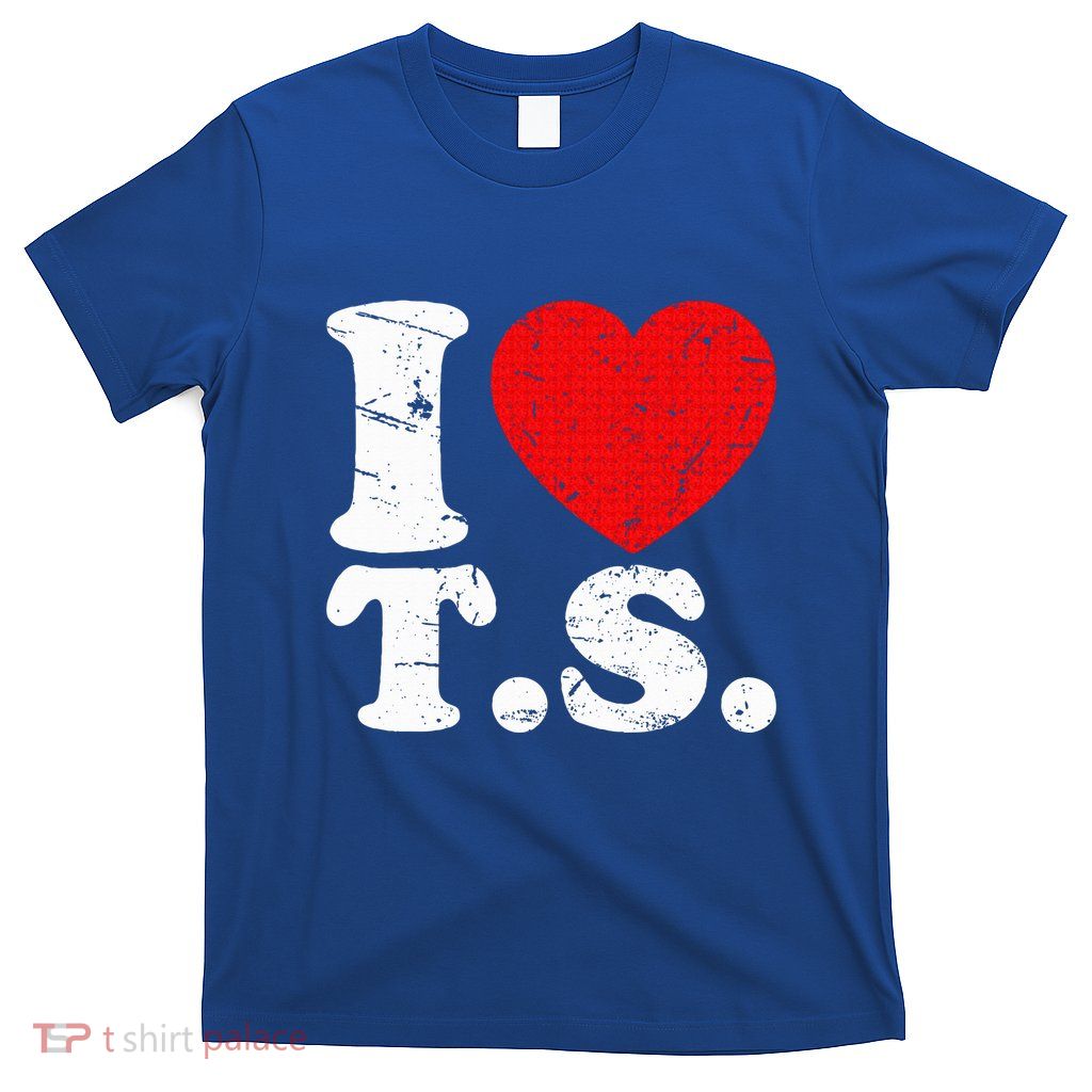 Cute Red Heart I Love T.S T-Shirt