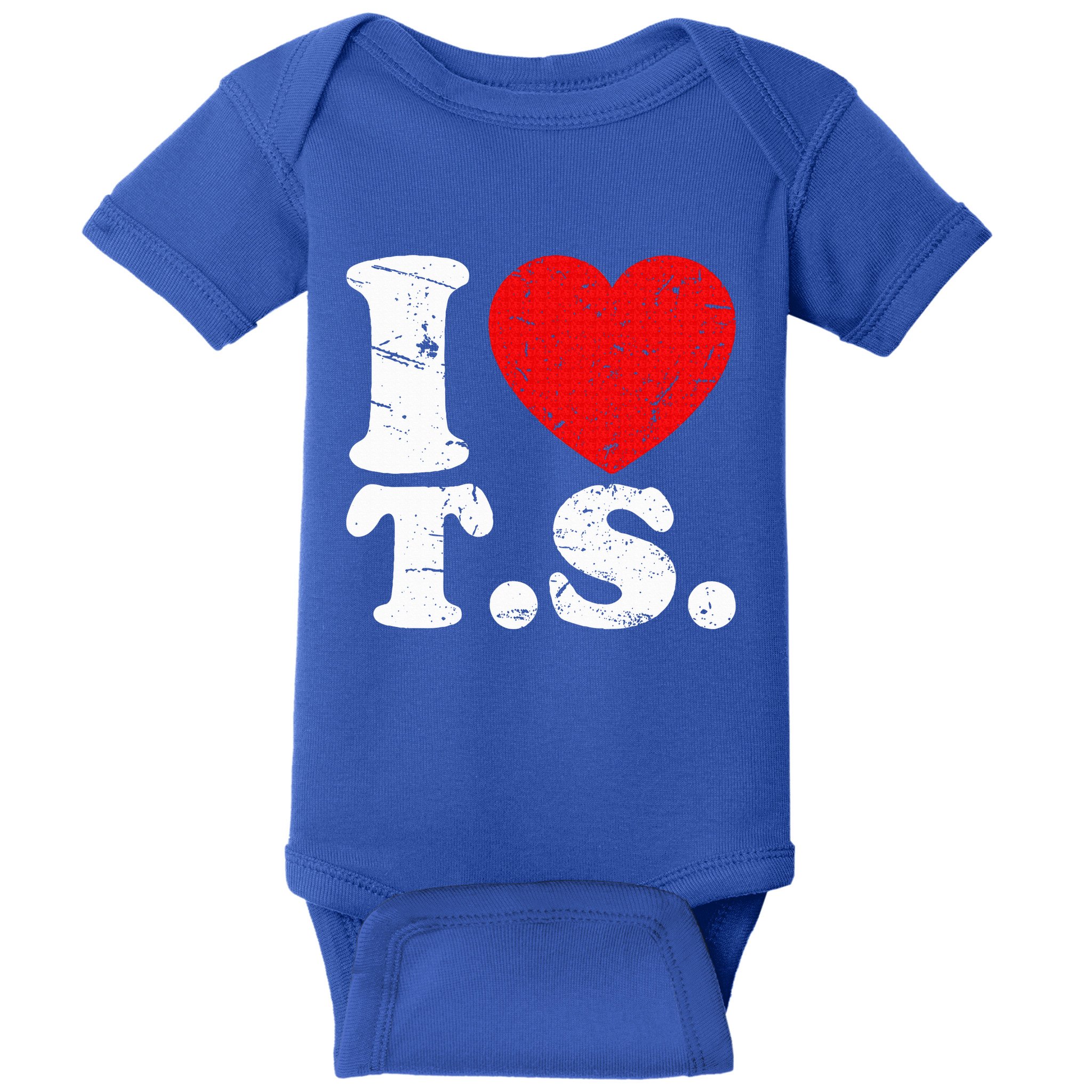 Cute Red Heart I Love T.S Baby Bodysuit