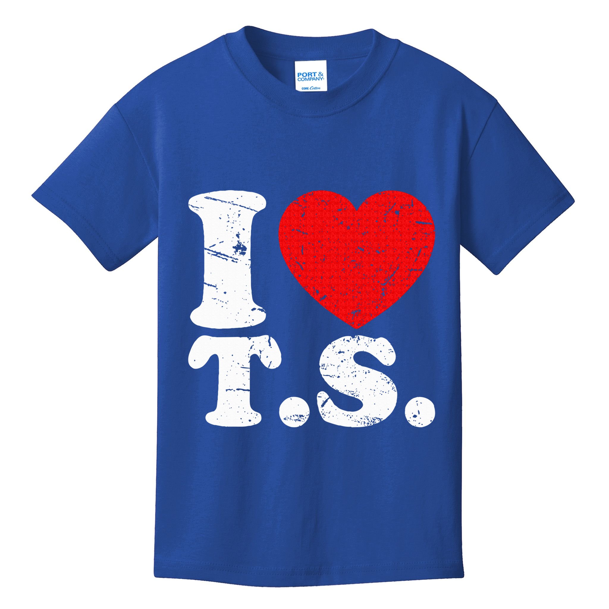 Cute Red Heart I Love T.S Kids T-Shirt